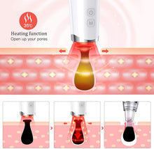 Load image into Gallery viewer, Aspirateur point noir, point noir extracteur,aspirateur point noir visage, machine point noir visage rechargeable avec 3 modes 6 sondes d'aspiration et écran éliminer Les Blackheads