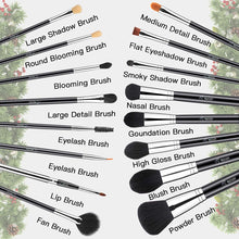 Load image into Gallery viewer, BESTOPE Pro 16Pcs Makeup Brushes Set, 4Pcs Beauty Blender Sponge Set and 1 Brush Cleaner, Premium Synthetic Foundation Brushes Blending Face Powder Eye Shadows Make Up Brushes Kit