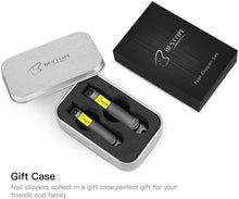 Load image into Gallery viewer, Lot de 2 coupe-ongles en acier inoxydable pour ongles de doigts et d'orteils