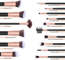 Load image into Gallery viewer, Ensemble de pinceaux de maquillage professionnels Rose doré