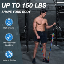 Load image into Gallery viewer, Resistance Bands Set Fitnessbänder für Krafttraining - Bis zu 150 Pfund Widerstandsbänder für Home Gym Work Out