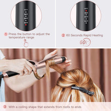 Load image into Gallery viewer, BESTOPE PRO Curling Iron 1.25 inch, 1 1/4 in Hair Curling Wand Tourmaline Ceramic Coating Hair Curler with Cool Tip Glove