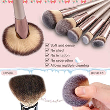 Load image into Gallery viewer, Lot de Pinceaux Maquillage 20Pcs Premium Synthétique Professionnel Pour Liquide Poudre Crème Fusion de Fond de Teint Concealer Yeux Visage Pinceaux Kit Champagne