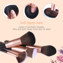 Load image into Gallery viewer, BESTOPE PRO Lot de 18 pinceaux de maquillage professionnels synthétiques de qualité supérieure pour fond de teint, poudre, blush, anti-cernes
