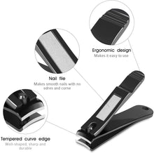 Load image into Gallery viewer, Lot de 2 coupe-ongles en acier inoxydable pour ongles de doigts et d'orteils