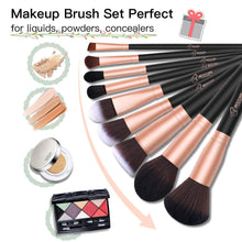 Load image into Gallery viewer, BESTOPE PRO 18 Pcs Makeup Brushes Premium Synthetic Fan Foundation Powder Kabuki Brushes Concealers Eye Shadows Make Up Brushes Kit, Rose Gold