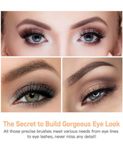 Load image into Gallery viewer, BESTOPE Pro Eye Makeup Brushes, 16 Pcs Professional Eye Brush Set Eyeshadow, Eyebrow, Blending, Fan, Eyelash, Make Up Brushes with Premium Wooden Handles & Soft Synthetic Hairs