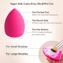 Load image into Gallery viewer, BESTOPE PRO Makeup Brushes 17Pcs Makeup Brush Set with 1 Pcs Silicone Face Mask Brush&1 Makeup Sponge&1 Brush Cleaner Premium Synthetic Concealers Foundation Eye Shadows Make Up Brush Kit Bamboo Handle