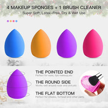 Load image into Gallery viewer, BESTOPE Pro 16Pcs Makeup Brushes Set, 4Pcs Beauty Blender Sponge Set and 1 Brush Cleaner, Premium Synthetic Foundation Brushes Blending Face Powder Eye Shadows Make Up Brushes Kit