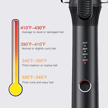 Load image into Gallery viewer, BESTOPE PRO Curling Iron 1.25 inch, 1 1/4 in Hair Curling Wand Tourmaline Ceramic Coating Hair Curler with Cool Tip Glove