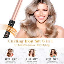 Load image into Gallery viewer, BESTOPE PRO Curling Iron 6 in 1 Curling Wand Set