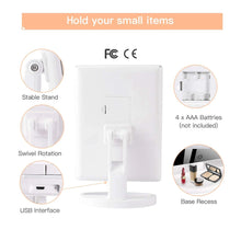 Load image into Gallery viewer, Makeup Mirror with Lights 21 Led Light Up Mirror with 2X/3X Magnification Vanity Mirror with Lights Touch Screen 180 Degree Rotation Dual Power Supply