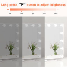Load image into Gallery viewer, Vanity Mirror with Lights Hollywood Mirror Large Lighted Vanity Mirror with 3 Color Lights,USB A and USB C Outlet with Phone Holder,24x20 Inch,Touch Control,Sturdy Metal Frame Design