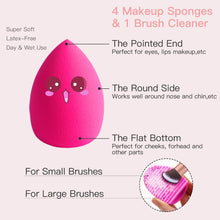 Load image into Gallery viewer, Pinceaux de Maquillage 16 Pièces Ensemble de Pinceaux de Maquillage Fond de Teint Synthétique Poudre Correcteur Pinceaux et Pinceaux Pour Les Yeux avec éponge de Maquillage (Noir16pcs)