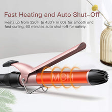 Load image into Gallery viewer, BESTOPE PRO Curling Iron 1.25 inch, 1 1/4 in Hair Curling Wand Tourmaline Ceramic Coating Hair Curler with Cool Tip Glove