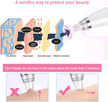 Load image into Gallery viewer, Aspirateur point noir, point noir extracteur,aspirateur point noir visage, machine point noir visage rechargeable avec 3 modes 6 sondes d'aspiration et écran éliminer Les Blackheads