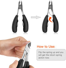 Load image into Gallery viewer, 爪切り ニッパー 5本セット 収納ケース付き ゾンデ 爪やすり付き 巻き爪 硬い爪 変形爪 ステンレス製