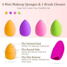 Load image into Gallery viewer, BESTOPE Pro Eye Makeup Brushes 14pcs Eyeshadow Makeup Brushes Set Premium Synthetic Makeup Brush with 4 Mini Blender Sponge&1 Brush Cleaner for Eyeshadow, Eyebrow, Eyeliner, Blending, rose gold