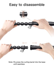 Load image into Gallery viewer, BESTOPE PRO Curling Iron 5 in 1 Curling Wand Set with 5 Interchangeable Ceramic Tourmaline Barrels 0.35"-1.25", Include Heat Resistant Glove and Clips,Black