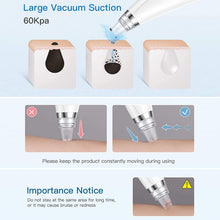 Load image into Gallery viewer, Blackhead Remover Vacuum Professional Pore Cleaner, Electric Acne Extractor , USB Rechargeable Blackhead Remover Tool Kit with 3 Modes 6 Suction Probes