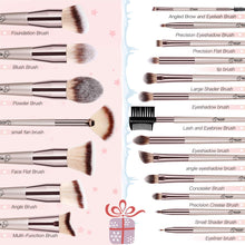 Load image into Gallery viewer, BESTOPE Pro 20 PCs Makeup Brushes Set