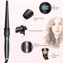 Load image into Gallery viewer, Lockenstab Set BESTOPE Pro Upate Lockenstäbe 6 in 1 Welleneisen mit Lockenwickler 30s schnelle Heizung Wellenstyler Keramikbeschichtung mit LCD-Display