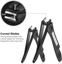 Load image into Gallery viewer, Nail Clippers 2PCs Nail Cutter Set Stainless Steel Fingernails Toenails Clippers for Men Women Sturdy Nail Clipping Kit