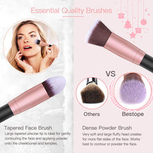 Load image into Gallery viewer, BESTOPE Pro 16Pcs Makeup Brushes Set, 4Pcs Beauty Blender Sponge Set and 1 Brush Cleaner, Premium Synthetic Foundation Brushes Blending Face Powder Eye Shadows Make Up Brushes Kit, Rose Gold