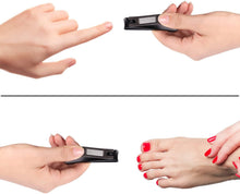 Load image into Gallery viewer, Lot de 2 coupe-ongles en acier inoxydable pour ongles de doigts et d'orteils