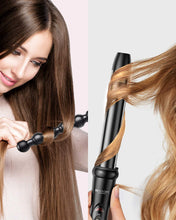 Load image into Gallery viewer, BESTOPE PRO Curling Iron 5 in 1 Curling Wand Set with 5 Interchangeable Ceramic Tourmaline Barrels 0.35"-1.25", Include Heat Resistant Glove and Clips,Black