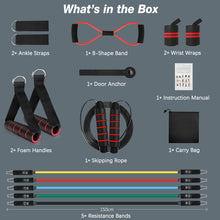 Load image into Gallery viewer, Resistance Bands Set Fitnessbänder für Krafttraining - Bis zu 150 Pfund Widerstandsbänder für Home Gym Work Out