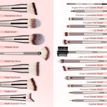 Load image into Gallery viewer, Pinselset Make Up Pinsel 20 Stück BESTOPE Pro fessionelles Kosmetikpinsel Schminkpinsel Set Augenpinsel Lidschattenpinsel Make Up Pinsel Set Champagner Gold