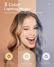 Load image into Gallery viewer, BESTOPE PRO Vanity Mirror with Lights, 23.6&#39;&#39; x 22.4&#39;&#39; Height Adjustable Hollywood Vanity Mirror with Storage, 3 Color Modes, 10X Magnification, USB Charging Port, Phone Holder, Large Makeup Mirror

