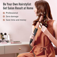 Load image into Gallery viewer, BESTOPE PRO Curling Iron Curling Irons 3 Barrels Wave Iron 5 in 1 - Curling Iron Set 3 Barrels for Large Waves, Temperature Setting, Quick Heating and a Glove, 2 Clips, Rose Gold
