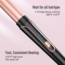Load image into Gallery viewer, BESTOPE PRO Curling Iron Curling Irons 3 Barrels Wave Iron 5 in 1 - Curling Iron Set 3 Barrels for Large Waves, Temperature Setting, Quick Heating and a Glove, 2 Clips, Rose Gold
