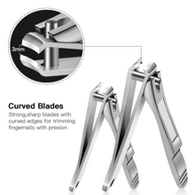 Load image into Gallery viewer, BESTOPE Set of 2 Nail Clippers - Stainless Steel High Quality Nail Cutters, Nail Scissors, Sharpener &amp; Smooth Cut - Nail Clipper Suitable for Toenails and Fingernails (Large &amp; Small Design)
