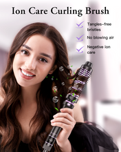 Load image into Gallery viewer, 5 in 1 Curling Iron, Curling Wand Set with Thermal Brush, Flat Iron Hair Straightener, 3 Ceramic Curling Irons (0.35&quot;-1&quot;), 13 Adjustable Temps, Hair Curler Waver with Heat Resistant Mat, Glove, Clip
