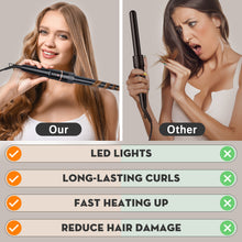 Load image into Gallery viewer, Bestope Curling Iron Large and Small Curls Set - 6-in-1 with Various Attachments Antistatic Ceramic Tourmaline Coating Wave Iron for Beach Waves
