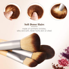 Load image into Gallery viewer, BESTOPE PRO Makeup Brushes 17Pcs Makeup Brush Set with 1 Pcs Silicone Face Mask Brush&amp;1 Makeup Sponge&amp;1 Brush Cleaner Premium Synthetic Concealers Foundation Eye Shadows Make Up Brush Kit Bamboo Handle

