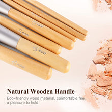 Load image into Gallery viewer, BESTOPE PRO Makeup Brushes 17Pcs Makeup Brush Set with 1 Pcs Silicone Face Mask Brush&amp;1 Makeup Sponge&amp;1 Brush Cleaner Premium Synthetic Concealers Foundation Eye Shadows Make Up Brush Kit Bamboo Handle
