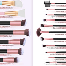 Load image into Gallery viewer, BESTOPE PRO Makeup Brushes 16Pcs Professional Makeup Brush Set 2 Silicone Face Mask Brushes&amp;4 Blender Sponge&amp;1 Brush Cleaner Premium Synthetic Foundation Brush Blending Face Powder Blush Concealers Eye Shadows Makeup Brush Kit
