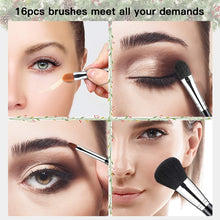 Load image into Gallery viewer, BESTOPE Pro 16Pcs Makeup Brushes Set, 4Pcs Beauty Blender Sponge Set and 1 Brush Cleaner, Premium Synthetic Foundation Brushes Blending Face Powder Eye Shadows Make Up Brushes Kit
