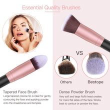 Load image into Gallery viewer, Pinceaux de Maquillage 16 Pièces Ensemble de Pinceaux de Maquillage Fond de Teint Synthétique Poudre Correcteur Pinceaux et Pinceaux Pour Les Yeux avec éponge de Maquillage (Noir16pcs)
