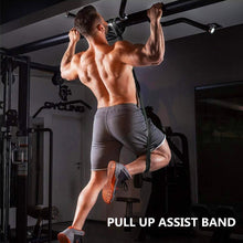 Load image into Gallery viewer, Long Resistance Band Exercise Band, Premium Black Pull Up Resistance Band for Women and Men, Ideal for Home Gym Fitness, Yoga, Pilates, Powerlifting
