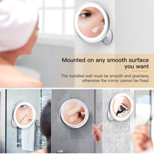 Load image into Gallery viewer, Miroir de Maquillage grossissant x10 Intelligent, Tactile et Portable avec 3 Modes d'éclairage, Rotatif à 360 degrés, Ventouse puissante, pour Table de Salle de Bain et Voyage

