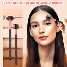 Load image into Gallery viewer, BESTOPE Pro Makeup Brushes 16 PCs Makeup Brush Set Premium Synthetic Foundation Brush Blending Face Powder Blush Concealers Eye Shadows Make Up Brushes Kit (Rose Golden)

