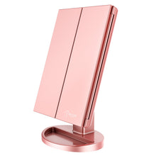 Load image into Gallery viewer, Makeup Mirror Lighted Makeup Mirror with Lights,Vanity Mirror with 2x/3x Magnification,180 Degree Rotation,Cosmetic Light Up Mirror

