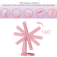 Load image into Gallery viewer, Makeup Mirror Lighted Makeup Mirror with Lights,Vanity Mirror with 2x/3x Magnification,180 Degree Rotation,Cosmetic Light Up Mirror
